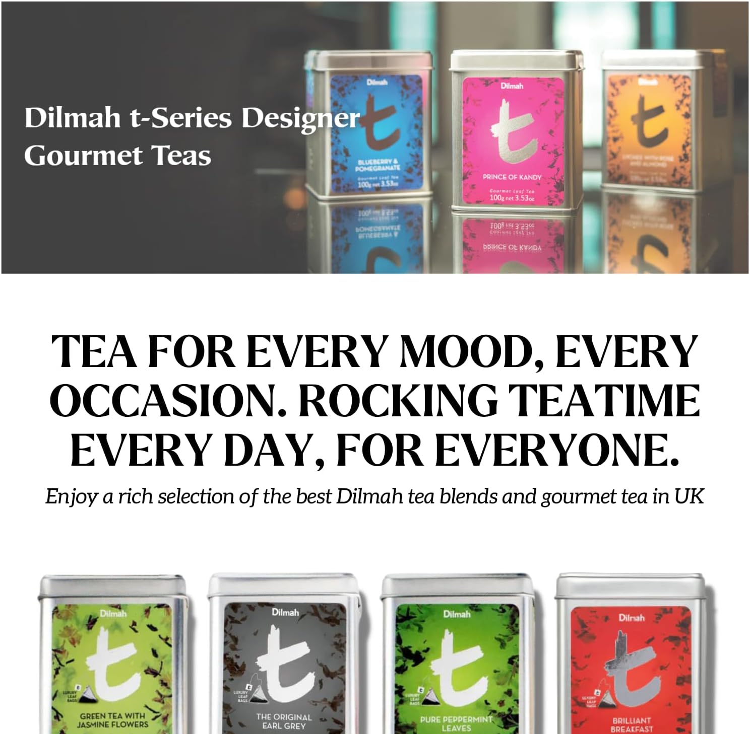 Tea Time Rocks t-Series Designer Gourmet Teas – Dilmah UAE Shop
