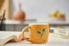 Radiant Leaf Porcelain Mug - Mustard 350ml