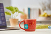 Radiant Leaf Porcelain Mug - Orange 350ml